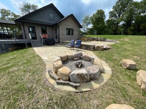 patio with firepit