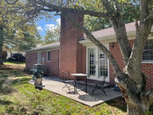 Patio with table and chairs