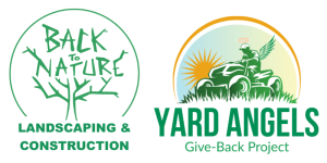 Yard angels logo that has Back to Nature's logo beside of it.